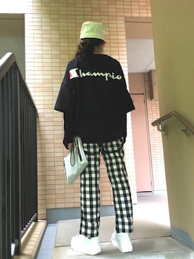 「白キャップ」｜「アイテム（その他）」を使った、ayase☺︎* 相互さん（レディース・153cm）の春コーディネート