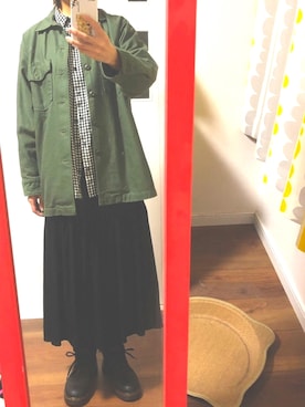 「orSlow（オアスロウ）のアイテム（ジャケット/アウター）」を使った、kanako☺︎さん（レディース・159cm）の春コーディネート