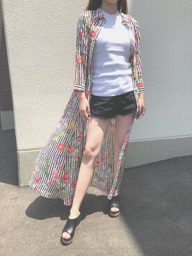 「アイテム（ニット/セーター）」を使った、🌹🌿 Moooka 🌿🌹さん（レディース・158cm・10代）の夏コーディネート