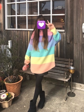 「UNIF（ユニフ）のアイテム（ワンピース/ドレス）」を使った、🌹🌿 Moooka 🌿🌹さん（レディース・158cm）の冬コーディネート