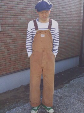 「carhartt」｜「アイテム（キャスケット）」を使った、rugged-boyさん（メンズ・169cm）の春コーディネート
