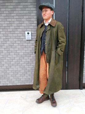 「carhartt」｜「アイテム（キャスケット）」を使った、rugged-boyさん（メンズ・169cm）の冬コーディネート