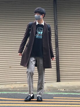 Blue Standard ブルースタンダード のチェスターコートを使った人気ファッションコーディネート Wear