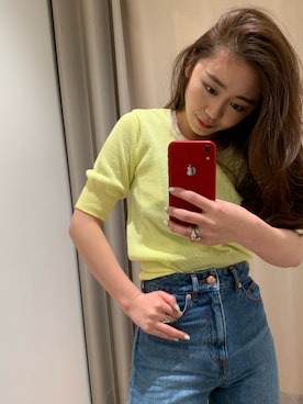 「黄色コーデ」｜「アイテム（パンツ）」を使った、ayakaさん（レディース・152cm）の春コーディネート