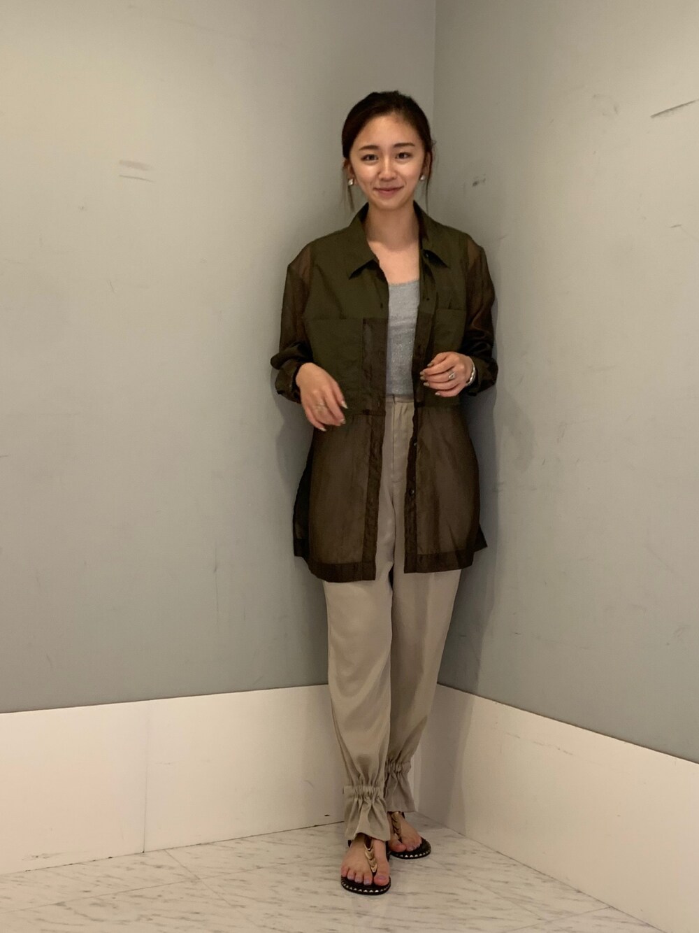 public tokyo シアースイッチオーバーシャツ PUBLIC TOKYO（パブリックトウキョウ）の「ステッチシアーオーバー