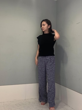 「夏秋ミックス」｜「アイテム（ニット/セーター）」を使った、ayakaさん（レディース・152cm）の夏コーディネート