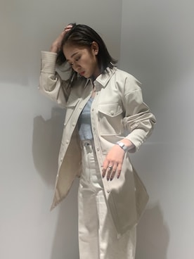 「エコレザー」｜ayakaさん（レディース・152cm）の夏コーディネート