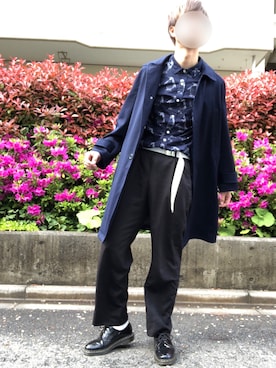 「rovtski」｜「アイテム（スラックス）」を使った、ゆたかさん（メンズ・182cm）の春コーディネート