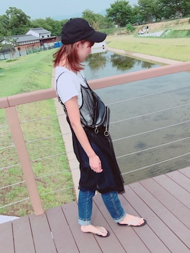 「H&M（エイチ・アンド・エム）のアイテム（ビーチサンダル）」を使った、＠hikさん（レディース・156cm）の夏コーディネート