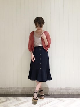 マジェスティックレゴンルミネ池袋店スタッフさん（レディース・163cm）の夏コーディネート