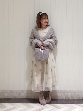 「池袋ルミネ」｜「アイテム（ブーツ）」を使った、マジェスティックレゴンルミネ池袋店スタッフさん（レディース・147cm）の秋コーディネート