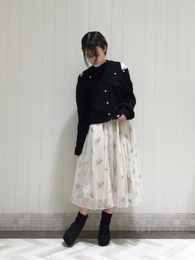 「池袋ルミネ」｜「アイテム（ブーツ）」を使った、マジェスティックレゴンルミネ池袋店スタッフさん（レディース・163cm）の秋コーディネート