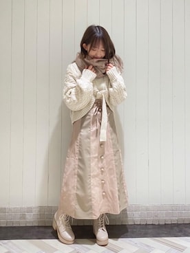 「池袋ルミネ」｜「アイテム（ブーツ）」を使った、マジェスティックレゴンルミネ池袋店スタッフさん（レディース・147cm）の秋コーディネート