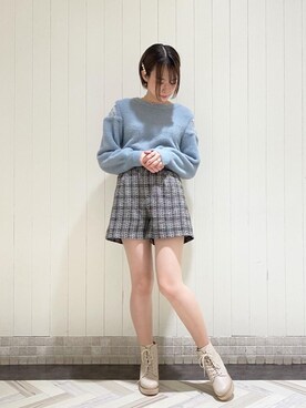 「池袋ルミネ」｜「アイテム（ブーツ）」を使った、マジェスティックレゴンルミネ池袋店スタッフさん（レディース・163cm）の秋コーディネート