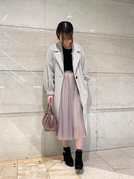 「池袋ルミネ」｜「アイテム（ブーツ）」を使った、マジェスティックレゴンルミネ池袋店スタッフさん（レディース・155cm）の秋コーディネート