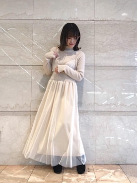 「池袋ルミネ」｜「アイテム（ブーツ）」を使った、マジェスティックレゴンルミネ池袋店スタッフさん（レディース・147cm）の秋コーディネート