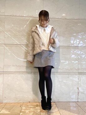 「池袋ルミネ」｜「アイテム（ブーツ）」を使った、マジェスティックレゴンルミネ池袋店スタッフさん（レディース・163cm）の冬コーディネート