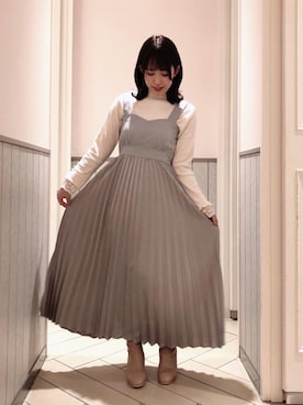 「池袋ルミネ」｜「アイテム（ブーツ）」を使った、マジェスティックレゴンルミネ池袋店スタッフさん（レディース・147cm）の冬コーディネート