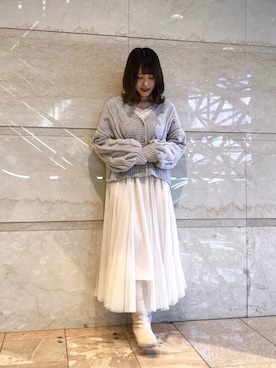 「池袋ルミネ」｜「アイテム（ブーツ）」を使った、マジェスティックレゴンルミネ池袋店スタッフさん（レディース・147cm）の冬コーディネート