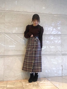 「池袋ルミネ」｜「アイテム（ブーツ）」を使った、マジェスティックレゴンルミネ池袋店スタッフさん（レディース・147cm）の冬コーディネート