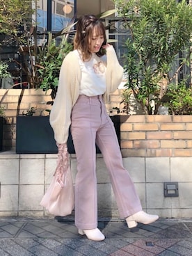 「池袋ルミネ」｜「アイテム（ブーツ）」を使った、マジェスティックレゴンルミネ池袋店スタッフさん（レディース・147cm）の冬コーディネート