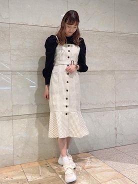 「チャック」｜マジェスティックレゴンルミネ池袋店スタッフさん（レディース・155cm）の冬コーディネート