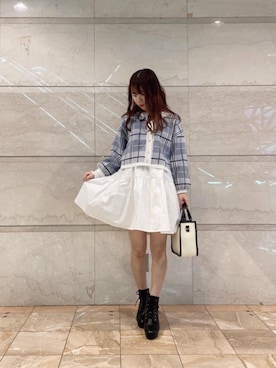 「池袋ルミネ」｜「アイテム（ブーツ）」を使った、マジェスティックレゴンルミネ池袋店スタッフさん（レディース・160cm）の冬コーディネート