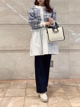 「池袋ルミネ」｜「アイテム（ブーツ）」を使った、マジェスティックレゴンルミネ池袋店スタッフさん（レディース・160cm）の冬コーディネート