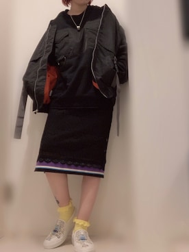 「CODEのアイテム」を使った、ちゃすこさん（レディース・153cm）の冬コーディネート