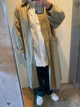「select MOCA（セレクトモカ）のアイテム（トレンチコート）」を使った、TATAさん（レディース・159cm）の冬コーディネート