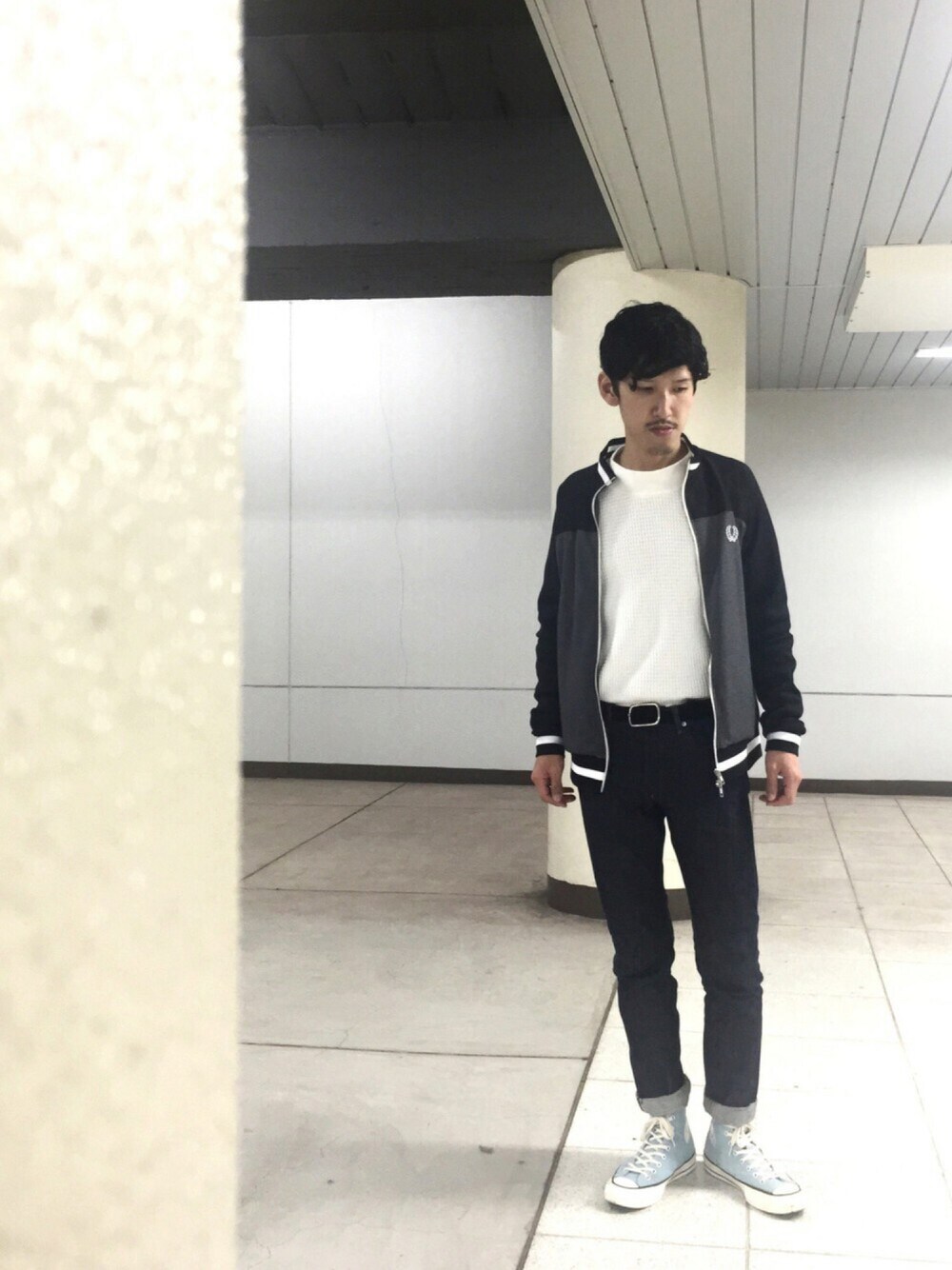 ymzkさんの「Bold Tipped Rib Track Jacket（FRED PERRY）」を使ったコーディネート