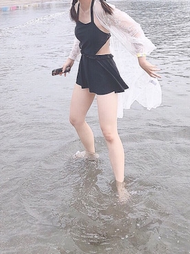 「海」｜「アイテム（その他アウター）」を使った、kyon❤︎さん（レディース・164cm）の夏コーディネート