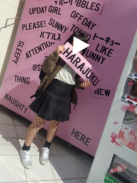 「Honeys（ハニーズ）のアイテム（MA-1）」を使った、かのんさん（レディース・145cm）の夏コーディネート