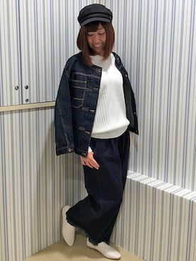「LBC（エルビーシー）のアイテム（ブルゾン）」を使った、LBC STAFFさん（レディース・158cm）の冬コーディネート
