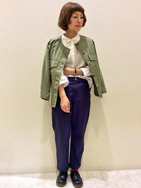 「LBC（エルビーシー）のアイテム（ブルゾン）」を使った、LBC STAFFさん（レディース・158cm）の春コーディネート