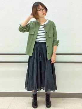 「LBC（エルビーシー）のアイテム（ブルゾン）」を使った、LBC STAFFさん（レディース・158cm）の春コーディネート