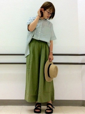 「フロントイン」｜LBC STAFFさん（レディース・158cm）の夏コーディネート