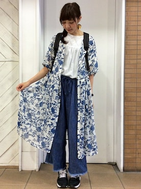 「裾フリンジ」｜LBC STAFFさん（レディース・158cm）の夏コーディネート