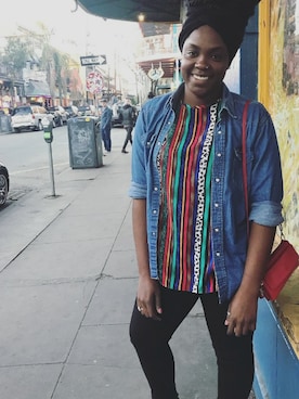 「Luxe（リュクス）のアイテム」を使った、Emikaさん（レディース・178cm）の春コーディネート