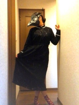 ワンピース ドレスを使った 黒レース の人気ファッションコーディネート Wear