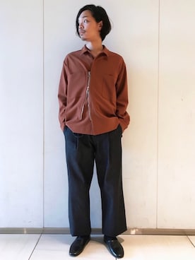 「MAISON FLANEUR（メゾンフラネウール）のアイテム」を使った、Benshoさん（メンズ・178cm）の秋コーディネート