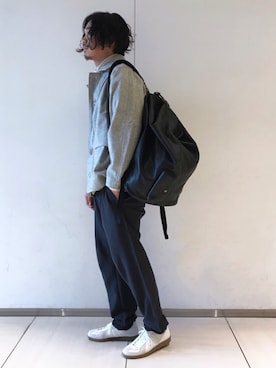 「LEMAIRE（ルメール）のアイテム（パンツ）」を使った、Benshoさん（メンズ・178cm）の秋コーディネート