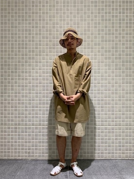 「NICHOLAS DALEY（ニコラスデイリー）のアイテム（パンツ）」を使った、Benshoさん（メンズ・177cm）の夏コーディネート
