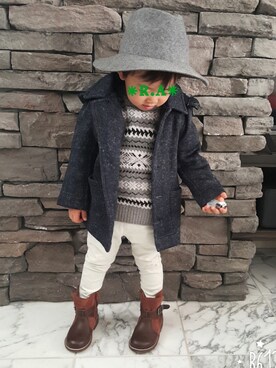 ✴︎R.A.T✴︎さん（キッズ・100cm）の冬コーディネート