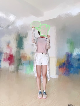 「MARC JACOBS（マークジェイコブス）のアイテム（Tシャツ/カットソー）」を使った、❤️💜❤️💜さん（レディース・167cm）の夏コーディネート