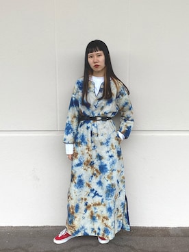 「CIAOPANIC（チャオパニック）のアイテム（ワンピース）」を使った、きんたさん（レディース・159cm）の春コーディネート