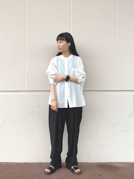 「SUPERTHANKS（スーパーサンクス）のアイテム」を使った、きんたさん（レディース・159cm）の夏コーディネート