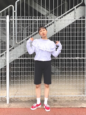 「SUPERTHANKS（スーパーサンクス）のアイテム」を使った、きんたさん（レディース・159cm）の夏コーディネート