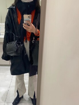 「FREE'S MART（フリーズマート）のアイテム（スラックス）」を使った、Karikoさん（レディース・153cm）の冬コーディネート