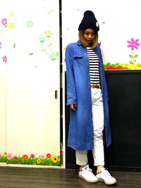 「ニット帽コーデ」｜「アイテム（その他）」を使った、めぐきちさん（レディース・164cm）の冬コーディネート